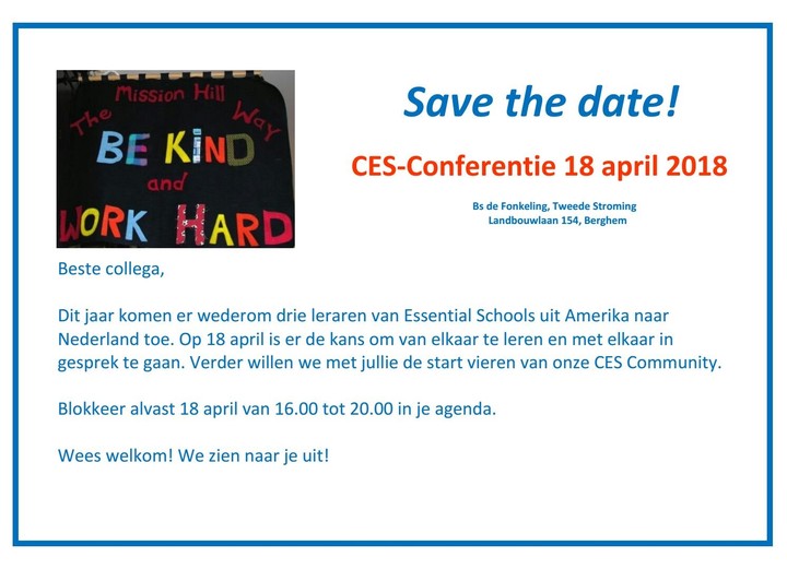 CES-conferentie 18 april 2018