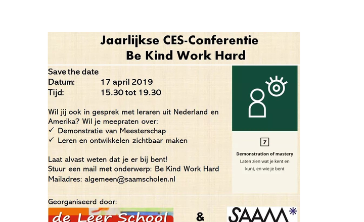 Save the date: CES-Conferentie 